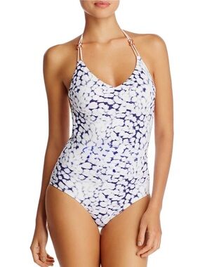 Heidi Klum Multi-Color Anse Cocos 1 Piece Swimsuit tie-dyed Dotted Size US 8